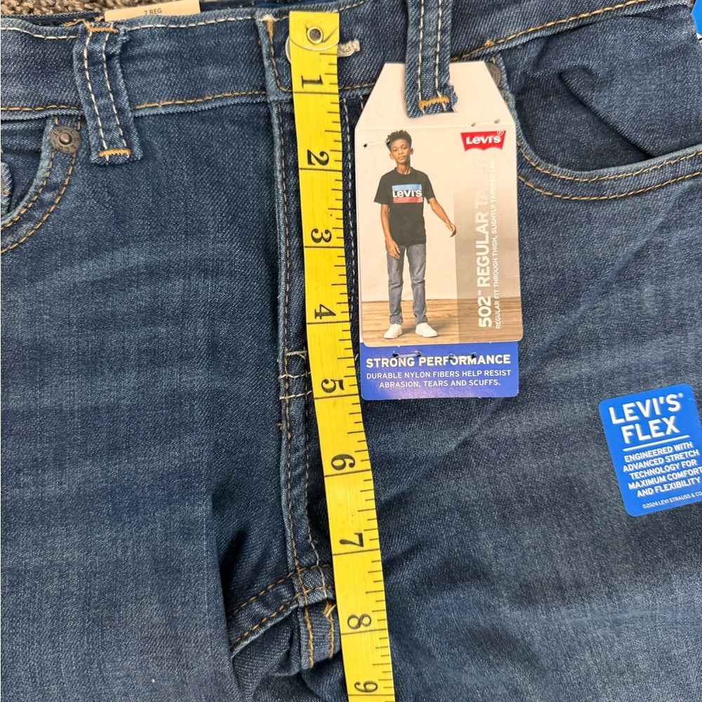 Levi's Kids 502 Flex Strong Performance Blue Jeans NWTS Size 7Regular - Picture 9 of 10